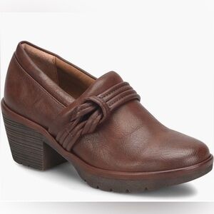 Sofft Shoes Eurosoft Tarra Closed Back Heeled Clog Brown Size 8 1/2 M